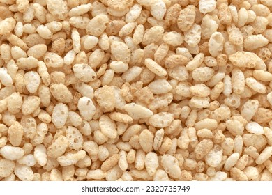 Crispy rice cereal texture background. 