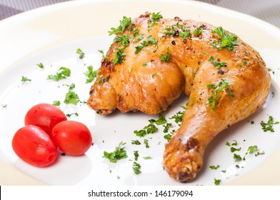 Crispy Roasted Chicken Quarter