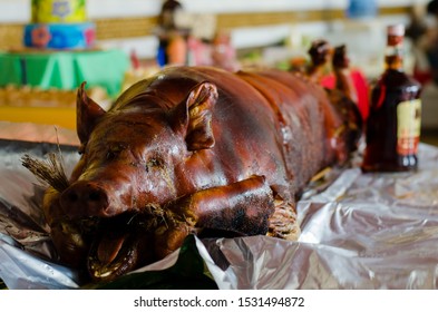 A Crispy Roasted Suckling Pig Also Known As Pork Lechon