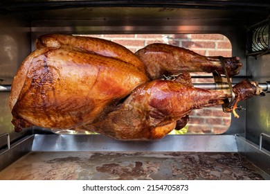 Crispy Rotisserie Turkey In Outdoor Cooker