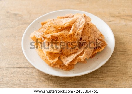 Crispy Taro Chips - fried or baked sliced taro