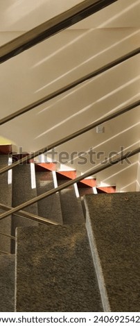 Criss cross pattern of stairs and light