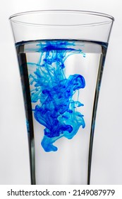 Cristal Glass With Blue Drink