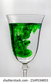 Cristal Glass With Green Drink