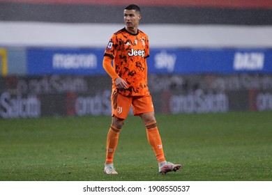 Cristiano Ronaldo Of Juventus Fc  During The Serie A Match Between Uc Sampdoria And Juventus Fc At Stadio Luigi Ferraris On January 30, 2021 In Genoa, Italy.