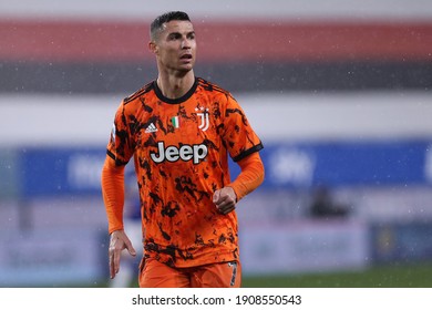 Cristiano Ronaldo Of Juventus Fc  During The Serie A Match Between Uc Sampdoria And Juventus Fc At Stadio Luigi Ferraris On January 30, 2021 In Genoa, Italy.