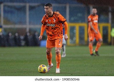 Cristiano Ronaldo Of Juventus Fc  During The Serie A Match Between Uc Sampdoria And Juventus Fc At Stadio Luigi Ferraris On January 30, 2021 In Genoa, Italy.