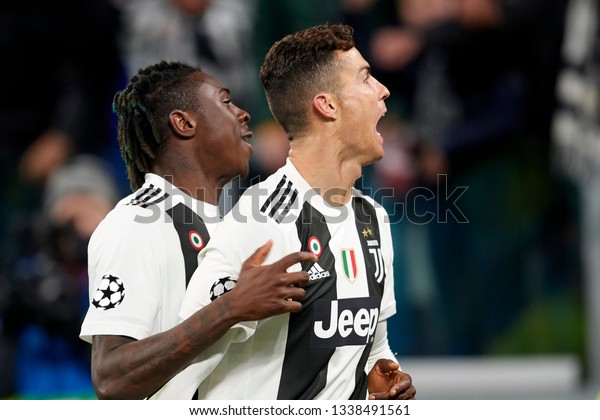 Cristiano Ronaldo Moise Kean Uefa Champions Stock Photo Edit Now 1338491561