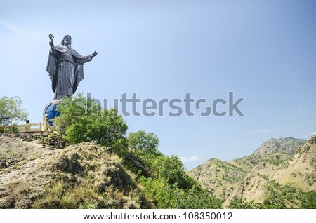 cristo rei statue near dili east timor, timor leste