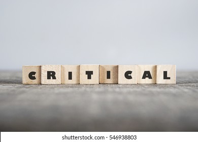 CRITICAL word made with building blocks - Shutterstock ID 546938803
