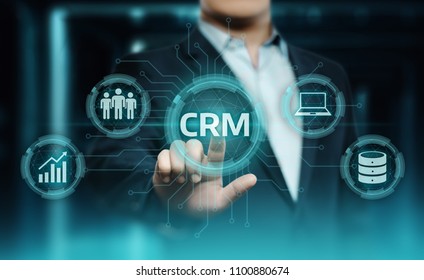 CRM Customer Relationship Management Business Internet Techology Concept.