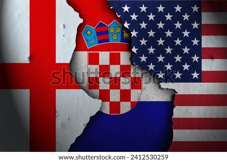croatia Between england and america.