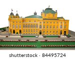 Croatian National Theater building made of lego blocks