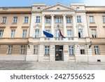 Croatian Parliament Building on Saint Mark`s Square, Zagreb, Croatia.