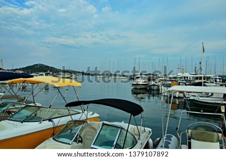 Croatia-view of a the harbor in town Murter