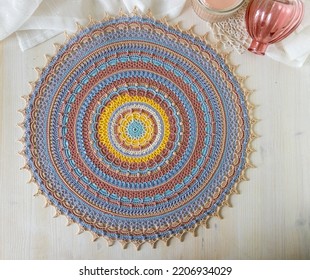 Crochet doily. This photo has been taken in Prague, 2022 - Shutterstock ID 2206934029