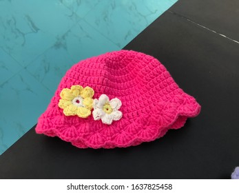 Crochet Handmade Cute Pink Bucket (hat)