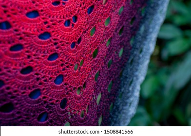 Crochet Shawl Detail With Gradient Effect