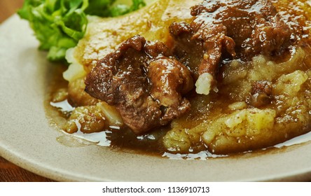 Crock Pot Pork With Mashed Potatoes , Close Up