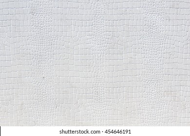 Crocodile skin white leather texture background