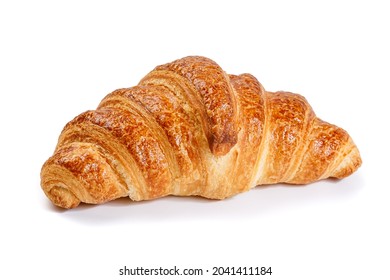 Croissant with butter two pieces on a black board. High quality photo