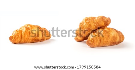 Croissant  isolated on white background.
