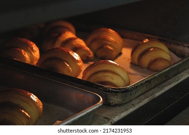 Croissants Are Baked In The Oven