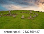 Cromlech of Azpegi. Orbaizeta, Navarra, Spain. These circular structures indicate that these Pyrenean places have already been inhabited since prehistoric times