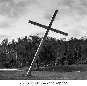 Crooked Cross Taken After Passing Of Hurricane Irene