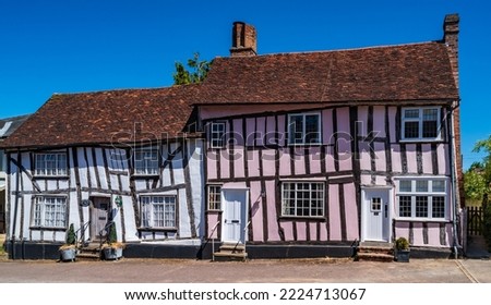 Crooked Houses in Lavenham in England in the United Kingdom