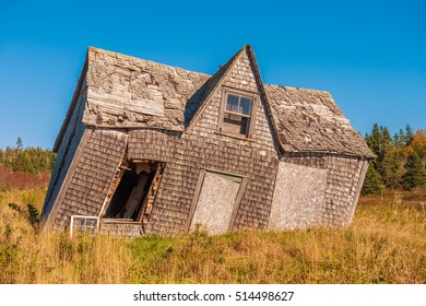 Crooked Leaning Old House