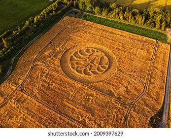 Crop Circle At Hackpen Hill, Wiltshire. 17 July 2021