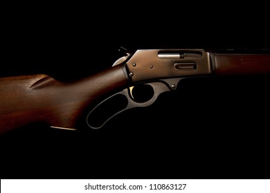 Crop Of Rifle With Wood Stock Hunting Gun