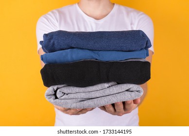 Cropped Front View Photo Man Holding Stock Photo 1733144195 | Shutterstock