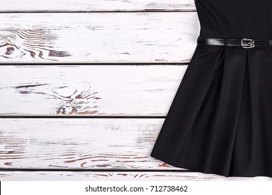 white dress with black belt