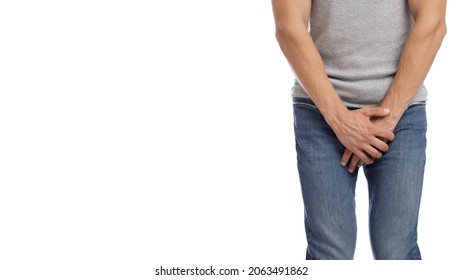 Cropped Millennial European Muscular Male Suffering Stock Photo ...