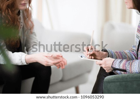 Similar – Image, Stock Photo Depressed woman with her head on a laptop