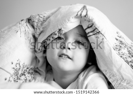 Similar – kid girl relaxing at home in weekend morning