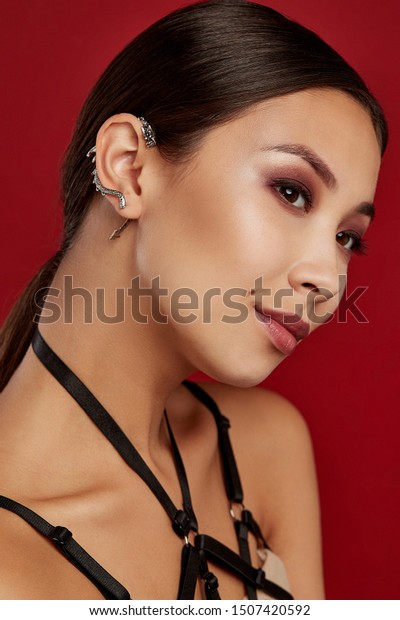 Cropped Side View Shot Woman Straight Stock Photo Edit Now