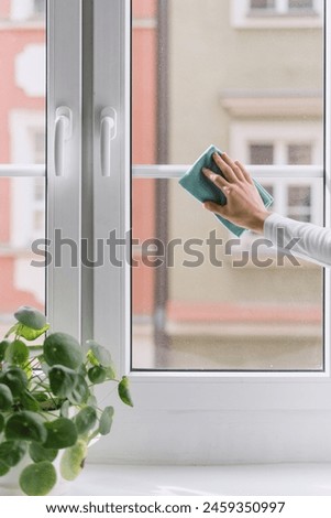 Similar – Image, Stock Photo Clothes on a window grille