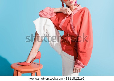 Similar – Image, Stock Photo girl office worker in men’s business suit