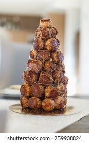 Croquembouche Cake With Caramel