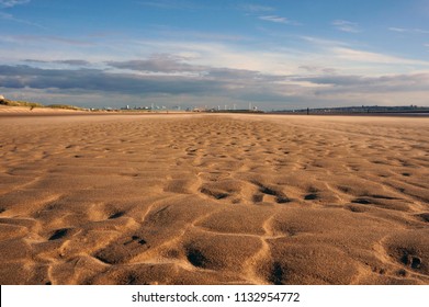 Crosby Beach With Detailed Sand Texture In The Foreground
Liverpool City Region, England, United Kingdom