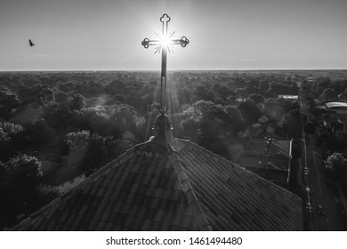 Cross Atop St. Joan Of Arc Church