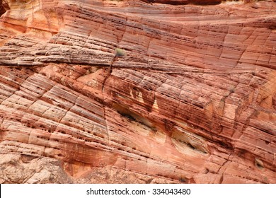 Cross Bedding Seen In The Entrada Sandstone, A Triassic/Jurassic Rock Formation Formed By Aeolian Transported Sand Which Resulted Into Dune Deposits Over Geologic Time, Kanab, Utah, USA