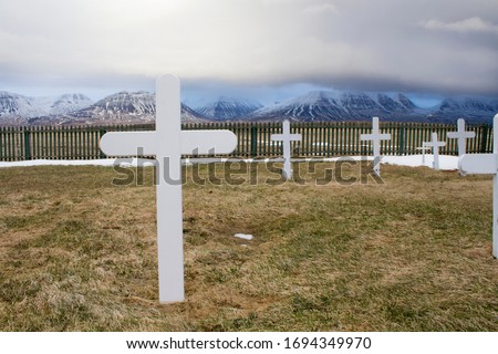 Cross in a cementery in Iceland