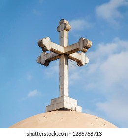 Cross At The Coptic Temple. Cairo