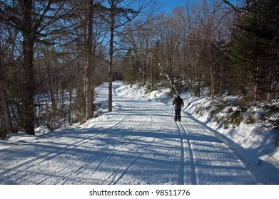 Cross Country Skiing. Free Style Track. Mont Saint-Anne, Quebec, Canada