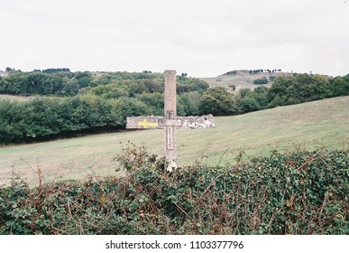 cross in field