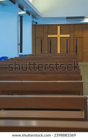 Cross inside the catholic church